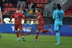 3. Liga; FC Ingolstadt 04 - FC Viktoria Köln; Anschluß Tor Jubel Treffer 1:2 Yann Sturm (7, FCI) Gustav Christensen (24, FCI) Tonye Yannick (30 VK)