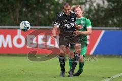 Bezirksliga - Saison 2025/26 - FC Gerolfing - TSV Gaimersheim - Lukas Achhammer (Nr.9 - FC Gerolfing) - Nicolae Nechita (Nr.19 - TSV Gaimersheim) - Foto: Meyer Jürgen