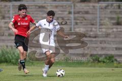 A-Junioren - DFB Pokal  - Saison 2024/25 - A-Junioren - FC Ingolstadt 04 - Hannover 96 - Rexhepi Nuredin weiss FCI - Karaqi Luis rot Hannover - Foto: Meyer Jürgen