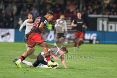3. Liga; SC Verl - FC Ingolstadt 04; Marcel Costly (22, FCI) Waidner Dennis (8 Verl) Zweikampf Kampf um den Ball