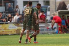 Toto - Pokal - Saison 2024/25 - TSV Lohr - FC Ingolstadt 04 - Micah Ham (Nr.31 - FCI) erziehlt ein Tor - jubel -  - Foto: Meyer Jürgen