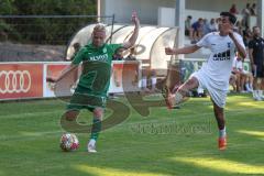 Testspiel - Saison 2025/26 - SV Manching - TSV Gaimersheim - Nico Daffner (Nr.14 - SV Manching) - Eron Dervisi (Nr.27 - TSV Gaimersheim) - Foto: Meyer Jürgen