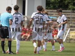 Bayernliga Nord - Saison 2026/27 - FC Ingolstadt 04 II - Jahn Regensburg II -  Der 2:0 Führungstreffer durch - Manuel Distl (Nr.9 - FCI II) - jubel - XXXXX - Foto: Meyer Jürgen