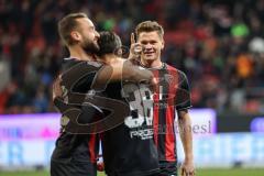 3. Liga; FC Ingolstadt 04 - VfL Osnabrück; Tor Jubel Treffer 3:0 Sebastian Grönning (11, FCI) David Kopacz (29, FCI) Deniz Zeitler (38, FCI)