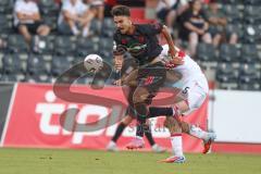 3. Liga - Saison 2025/26 - VFB Stuttgart II - FC Ingolstadt 04  - Berkay Öztürk (Nr.39 - FC Ingolstadt 04) - Mirza Catovic (Nr.5 - VFB Stuttgart II) - Foto: Meyer Jürgen