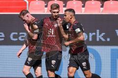 3. Liga; FC Ingolstadt 04 - Hallescher FC; Tor Jubel Treffer Marcel Costly (22, FCI) Julian Kügel (31, FCI) Jannik Mause (7, FCI)