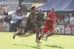 Toto - Pokal - Saison 2024/25 - TSV Lohr - FC Ingolstadt 04 - Deniz Zeitler (Nr.38 - FCI) - Ardit Bytyqi (Nr.10 - TSV Lohr) - Foto: Meyer Jürgen