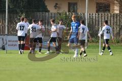 Kreisliga - Saison 2024/25- SV Hundszell - SV Menning -  -   Der 1:0 Führungstreffer durch - Leon Drees weiss Hundszell - jubel - XXXXX - Foto: Meyer Jürgen