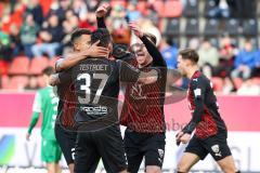 3. Liga; FC Ingolstadt 04 - 
SV Sandhausen; Tor Jubel Treffer Jannik Mause (7, FCI) Pascal Testroet (37, FCI) Marcel Costly (22, FCI) Simon Lorenz (32, FCI)