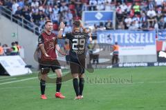 3. Liga; FC Ingolstadt 04 - TSV 1860 München; Tor Jubel Treffer Jannik Mause (7, FCI) mit David Kopacz (29, FCI)