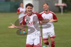 Kreisklasse - Saison 2024/25- Türk SV Ingolstadt - SV Stammham-  -  Der 0:2 Führungstreffer durch - Enis Kuqanaj weiss Türkisch per Fallrückzieher - jubel  - Foto: Meyer Jürgen
