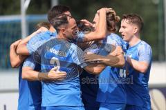 Kreisliga - Saison 2024/25- TSV Ober./Unterh.stadt - SV Hundszell-  -  Der 0:1 Führungstreffer durch Mathias Weinzierl blau Hundszell - jubel - Foto: Meyer Jürgen