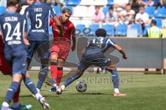 3. Liga - Saison 2025/26 - TSG Hoffenheim II - FC Ingolstadt 04  - Yann Sturm (Nr.7 - FCI) - Natnael Abraha (Nr.13 - TSG Hoffenheim II) - Foto: Meyer Jürgen