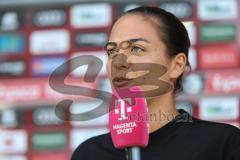 3. Liga; FC Ingolstadt 04 - Würzburger Kickers; vor dem Spiel Cheftrainerin Sabrina Wittmann (FCI) Interview