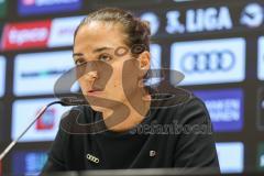 3. Liga; FC Ingolstadt 04 - SSV Jahn Regensburg; Pressekonferenz Interview Cheftrainerin Sabrina Wittmann (FCI) Remis Unentschieden 1:1