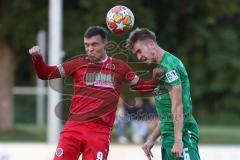 Landesliga - Saison 2024/25 - SV Manching - FSV Pfaffenhofen - Untersänger Maurice rot Pfaffenhofen - Dzenis Seferovic (Nr.6 - SV Manching) - Foto: Meyer Jürgen