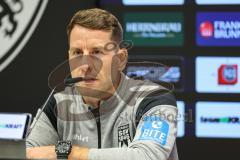 3. Liga; FC Ingolstadt 04 - SSV Ulm; Interview Pressekonferenz Cheftrainer Moritz Glasbrenner (Ulm)