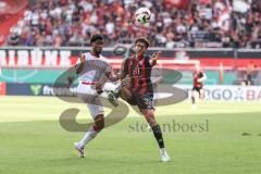 DFB-Pokal; FC Ingolstadt 04 - 1. FC Kaiserslautern; Zweikampf Kampf um den Ball Deniz Zeitler (38, FCI) Toure Almamy (6 FCK)