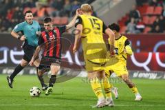 3. Liga; FC Ingolstadt 04 - Borussia Dortmund II; Felix Keidel (43, FCI) Torschuß Hüning Ben Vincent (15 BVB2)