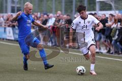 Toto - Pokal - Saison 2024/25 - DJK Hein - FC Ingolstadt 04 -  - Tarek Salihovic (Nr.45 - FCI) - Louis  Braun (Nr.18 - DJK Hain) - Foto: Meyer Jürgen