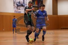 Hallenturnier Gaimersheim - Saison 2025/26 - TSV Gaimersheim - SV Hundszell - Quendrin Hoti schwarz Gaimersheim - Lorenz Pastascheck blau Hundszell  - Foto: Meyer Jürgen