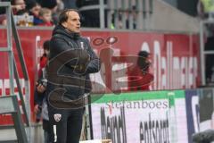 2.BL; SSV Jahn Regensburg - FC Ingolstadt 04; Cheftrainer Rüdiger Rehm (FCI) an der Seitenlinie, Spielerbank