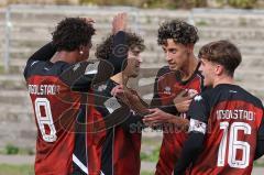 A-Junioren Bundesliga -  Saison 2026/27 - FC Ingolstadt 04 - VFB Stuttgart - Kaydin Malik rot FCI verwandelt einen Strafstoss zum 1:1 Ausgleichstreffer - Jubel  -  Foto: Meyer Jürgen