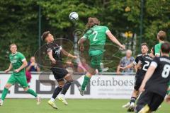 Bezirksliga - Saison 2025/26 - FC Gerolfing - TSV Gaimersheim - Bastian  Heigl (Nr.2 - FC Gerolfing) - Nico von Swiontek Brzezinski (Nr.17 - TSV Gaimersheim) - Foto: Meyer Jürgen