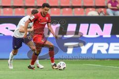 3. Liga; FC Ingolstadt 04 - Erzgebirge Aue; Fredrik Carlsen (8, FCI) Zobel Tristan (25 Aue)