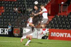 3. Liga - Saison 2025/26 - VFB Stuttgart II - FC Ingolstadt 04  - Mads Borchers (Nr.9 - FC Ingolstadt 04) - Maximilian  Herwerth (Nr.4 - VFB Stuttgart II) - Foto: Meyer Jürgen