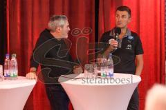 2024_1_16 - 3. Liga - Saison 2023/24 - Fantreffen - FC Ingolstadt 04 -  - Cheftrainer Michael Köllner (FC Ingolstadt 04) - Stadionsprecher Italo Mele - Foto: Meyer Jürgen