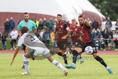 3. Liga; Testspiel; FC Ingolstadt 04 - Borussia Mönchengladbach;  Pascal Testroet (37, FCI) Itakura Ko (3 BMG)