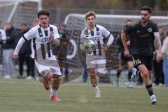 Bayernliga Nord - Saison 2026/27 - FC Ingolstadt 04 II - SV Fortuna Regensburg - Timo Hengmith weiss FCI - Andrea Nocerino dunkel Regensburg -  Foto: Meyer Jürgen