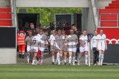 2. Bundesliga Frauen - Saison 2024/25 - FC Ingolstadt 04 Frauen - SV Weinberg - Die Spielerinnen kommen aus der Pause zurück - XXXXX - Foto: Meyer Jürgen