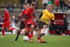 Kreisliga - Saison 2026/27 - SV Zuchering - FC Hitzhofen/Oberzell - Laurenz Klein rot Zuchering - Lennart Staib gelb Hitzhofen -  Foto: Meyer Jürgen