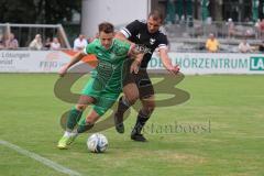 Bezirksliga - Saison 2025/26 - FC Gerolfing - TSV Gaimersheim - Armin Bortenschläger (Nr.18 - FC Gerolfing) - Nicolae Nechita (Nr.19 - TSV Gaimersheim) - Foto: Meyer Jürgen