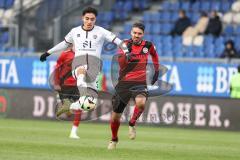 3. Liga; SV Wehen Wiesbaden - FC Ingolstadt 04; Angriff Deniz Zeitler (38, FCI) Mockenhaupt Sascha (4 SVWW)