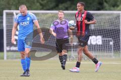 Bayernliga Nord - Saison 2024/25 - FC Ingolstadt 04 II - FC Münchberg - Der 1:1 Ausgleichstreffer durch Micah Ham (Nr.25 - FCI U21) - jubel - Foto: Meyer Jürgen