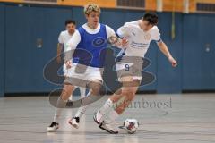 Hallenturnier MTV Ingolstadt - Saison 2025/26 - MTV Ingolstadt - Reichertshofen - Justin Eberl weiss Reichertshofen - Oleksandr Yurchenko blau MTV - Foto: Meyer Jürgen