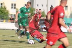 * Testspiel - 3. Liga - Saison 2025/26 - FC Ingolstadt 04 - VFB Eichstätt - Jonathan Grimm (Nr.39 - VFB Eichstätt) - Bjarne Thoelke (Nr.42 - FC Ingolstadt 04) - Foto: Meyer Jürgen