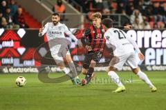 3. Liga; FC Ingolstadt 04 - Energie Cottbus; Max Plath (14 FCI) Möker Yannik (21 ECO) Cigerci Tolcay (10 ECO)