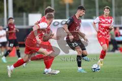Testspiel; FC Ingolstadt 04 - FSV Zwickau; Arian Llugiqi (25, FCI) Zweikampf Kampf um den Ball