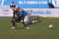 3. Liga - Saison 2025/26 - Hansa Rostock - FC Ingolstadt 04  - Linus Rosenlöcher (Nr.19 - FCI) - Maximilian Krauß (Nr.35 - Hansa Rostock) - Foto: Meyer Jürgen