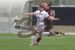 DFB Pokal - Frauen - Saison 2025/26 - FC Ingolstadt 04 Frauen - 1. FC Nürnberg - Theresa Keitel (Nr.7 - FC Ingolstadt Frauen I) - Baumgärtl Jacqueline rot Nürnberg - Foto: Meyer Jürgen