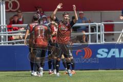 3. Liga; FC Ingolstadt 04 - Würzburger Kickers; Tor Jubel Treffer Lars Lokotsch (13, FCI) Georgios Antzoulas (6, FCI)