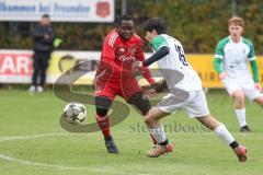 Kreisklasse - Saison 2025/26- Türk SV Ingolstadt - SV Lippertshofen - Ousseynou Tamba rot Türkisch  - Linus Pfaller weiss Lippertshofen - Foto: Meyer Jürgen