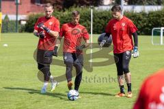 3. Liga; FC Ingolstadt 04 - Trainingslager, Allgäu, Torwart Marius Funk (1, FCI) Torwart Enrique Bösl (FCI) Torwart Markus Ponath (40, FCI)