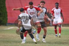 Kreisliga- Saison Saison 2026/27 -  SV Türkisch Ingolstadt - TSV Ober./Unterhaunstadt - Akif Abasikeles weiss Türkisch - Baran Cakir grau Ober./Unterh.stadt  - Foto: Meyer Jürgen