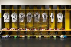 3.Liga - Saison 2022/2023 - Dynamo Dresden - FC Ingolstadt 04 - Mannschaftskabine der Schanzer - Foto: Meyer Jürgen