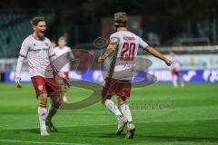 3. Liga; FC Viktoria Köln - FC Ingolstadt 04; Tor Jubel Treffer Yannick Deichmann (20, FCI) 0:1 Frederik Christensen (11, FCI)
